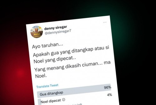 Polling Twitter, Netizen Minta Denny Siregar Dipenjara, Noel: Masyarakat Sudah Cerdas!   