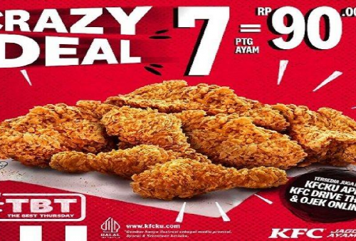 Serbu! Ada Promo KFC Kamis 19 September 2024 Paket Crazy Deal 7 Ayam Rp 90.000