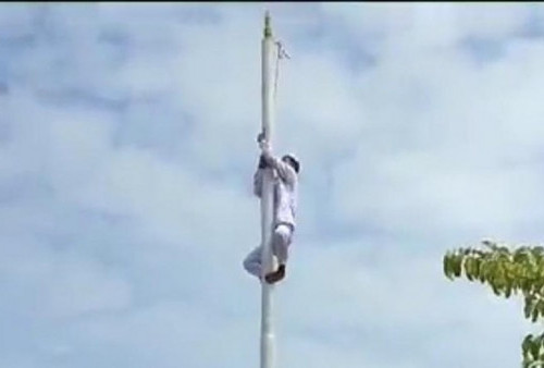 Viral! Kisah Berani Seorang Pelajar Panjat Tiang Bendera yang Ketinggiannya 14 Meter: 'Kisah Heroik'