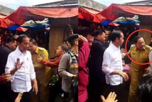 Waduh, Video Viral Detik-detik Bupati Bengkulu Utara Ditarik Paksa Saat Dekat Presiden Jokowi!