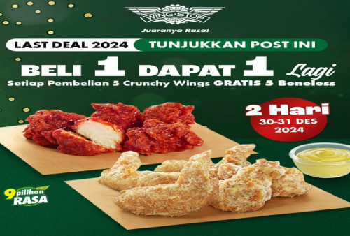 Gaspol! Intip Promo Menarik Wingstop Hari Ini Selasa, 31 Desember 2024