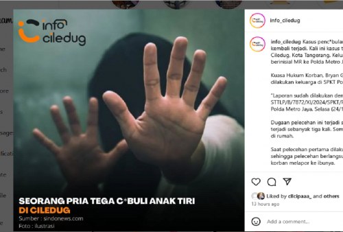 Keji! Seorang Ayah Tiri di Ciledug Diduga Tega Cabuli Anak Tirinya 