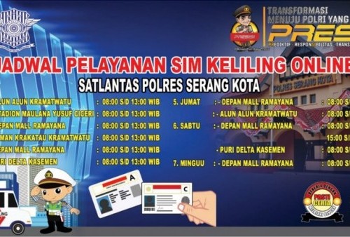 Jadwal SIM Keliling di Serang Kota Hari Ini, Rabu 10 November 2021