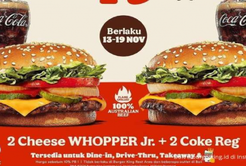 Burger King Promo Buy1Get1, Jangan Lewatkan Hari Ini Terakhir