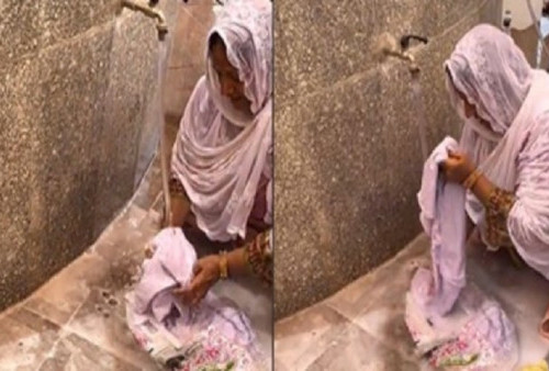 Ada-ada Saja Kelakuan Jemaah Haji Emak-emak, Cuci Baju Malah Pakai Air ZamZam