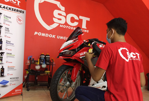 SCT Motodetailing Pondok Ungu, Hadirkan Promo Diskon Layanan Perawatan Sepeda Motor