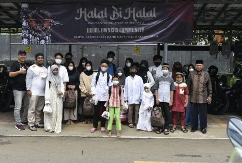 Masih Suasana Lebaran, Komunitas Rebel Owner Community Gelar Halal Bihalal Sekaligus Santunan Anak Yatim