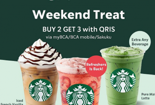 Promo Terbaru Starbucks Weekend Treats Buy 2 Get 3, Catat Syarat dan Ketentuannya