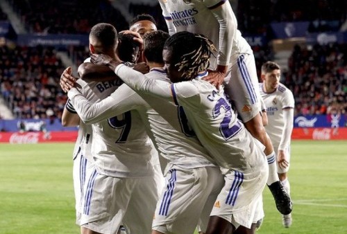Hajar Osasuna 3-1, Real Madrid Menatap Juara Liga Spanyol