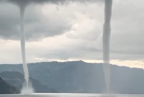 Viral Video Angin Puting Beliung di Danau Toba, Begini Penjelasan Para Pakar?