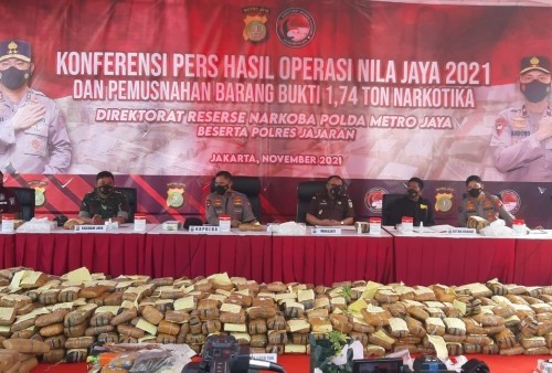 Wow.. Polda Metro Jaya Pamer 1,74 Ton Narkoba Hasil Operasi Nila Jaya, Kapolda: PMJ Selamatkan 3,6 Juta Jiwa Anak Bangsa!