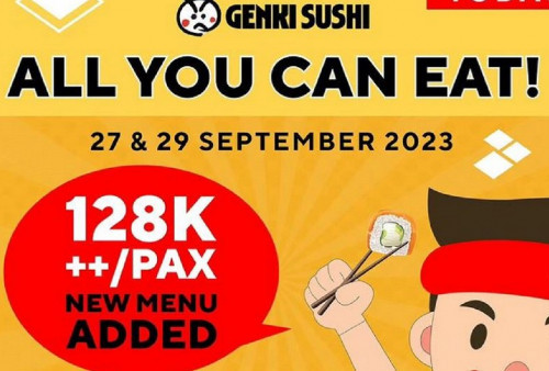 Catat Tanggalnya! Promo All You Can Eat Genki Sushi Super Hemat, Makan Sepuasnya Cuma Bayar Rp100 Ribuan