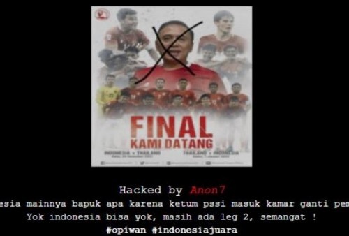 Timnas Indonesia Kalah Telak, Website PSSI Di-hack Pamerkan Foto Iwan Bule Dicoret Silang: 'Indonesia Mainnya Bapuk'  