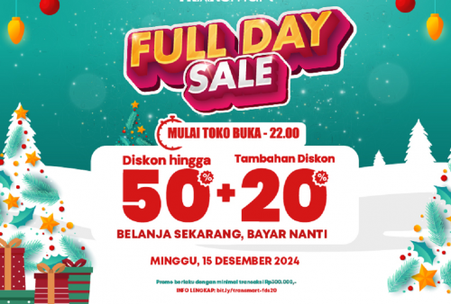 SIKAT! Transmart Promo Besar-besaran Full Day Sale Diskon 50 Persen + 20 Persen Hari Ini