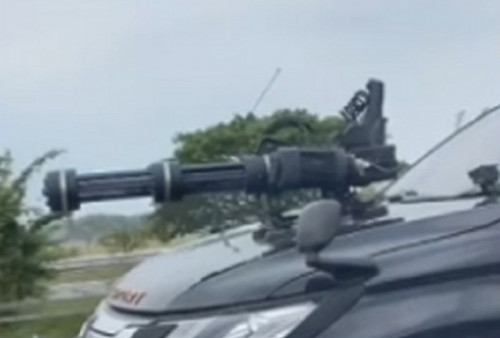 Polisi Tegaskan Aksesoris Senapan Mesin-Strobo yang Terpasang di Pajero Viral Sangat Dilarang: Ya Ditindak!