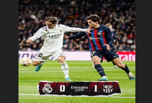 Real Madrid Tumbang 0-1 Atas Barcelona di Santiago Bernabeu.