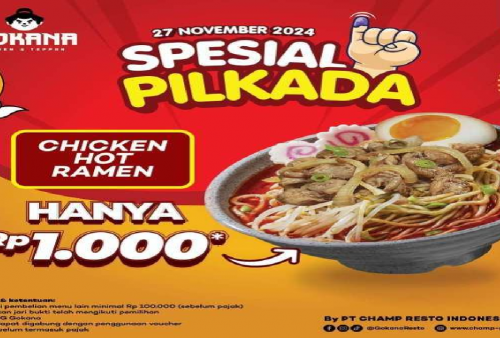 Promo Gokana Edisi Pilkada 27 November 2024, Cuma Modal Tunjukin Jari Bertinta Biru