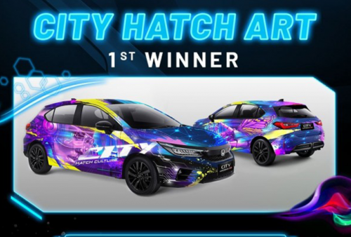 Warga Depok menjadi Juara 1 di Kompetisi City Hatch Art yang Digelar PT Honda Prospect Motor