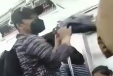 Tertangkap Basah! Pria Bertopi Hitam Nekat Curi Tas Berisi Laptop di Dalam KRL yang Tengah Ramai Penumpang, Video Aksinya Viral di Instagram