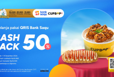 Nikmati Cash Back 50 Persen Pembelian Cupbop Menggunakan Transaksi QRIS Bank Saqu