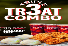 Promo KFC Terbaru Triple Treat Combo Isi 3 Ayam, 3 Nasi, 3 Drink Cuma Rp 69.000