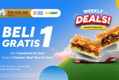 Promo Terbaik Beli Subway, Beli 1 Gratis 1 Pakai QRIS Bank Saqu