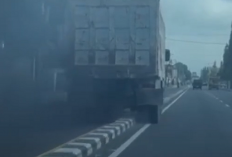 Viral! Aksi Senonoh Sopir Truk Melaju di Atas Pembatas Jalan di Jogja Bikin Geram